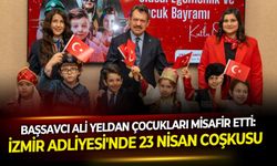 Başsavcı Ali Yeldan çocukları misafir etti: İzmir Adliyesi'nde 23 Nisan coşkusu