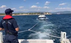 Didim açıklarında korku dolu anlar: Arızalanan teknedeki 4 kişi kurtarıldı