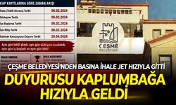 Çeşme Belediyesi’nden basına ihale jet hızıyla gitti, duyurusu kaplumbağa hızıyla geldi