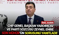 CHP Genel Başkan Yardımcısı ve Parti Sözcüsü Zeynel Emre Son Mühür'ün sorusunu yanıtladı!