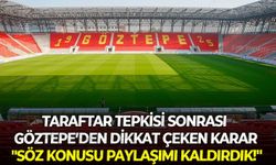 Taraftar tepkisi sonrası Göztepe’den dikkat çeken karar: "Söz konusu paylaşımı kaldırdık!"