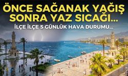 İzmir'de hava durumu alarmı! Önce sağanak yağış sonra yaz sıcağı! İlçe ilçe 5 günlük rapor