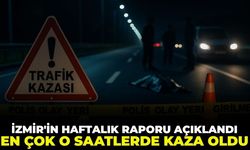 İzmir'in haftalık raporu açıklandı! En çok o saatlerde kaza oldu