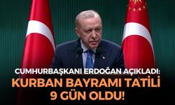 SON DAKİKA Cumhurbaşkanı Erdoğan açıkladı: Kurban Bayramı tatili 9 gün oldu!