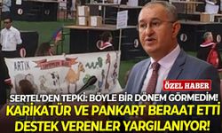 Karikatür ve pankart beraat etti, destek verenler yargılanıyor!