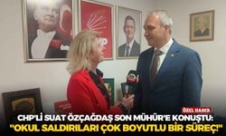 CHP'li Suat Özçağdaş Son Mühür'e konuştu: "Okul saldırıları çok boyutlu bir süreç!"