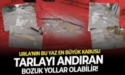 Urla'nın bozuk yol çilesi bitmiyor! Tarlaya dönmüş delik deşik yollar bu yaz sürücülerin kabusu olmaya aday