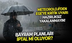 Bayram planları iptal mi oluyor? Meteoroloji’den Ege’ye kritik uyarı: Hazırlıksız yakalanmayın!