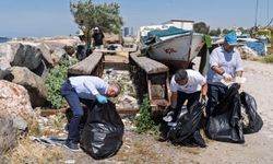 İzmir'de denizden çıkan klozet kapağı ve masa şoke etti!