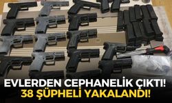 İzmir'de dev operasyon! Evlerden cephanelik çıktı, 38 şüpheli yakalandı!