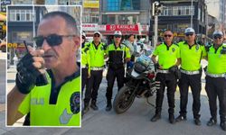 İzmir'de 35 yıllık trafik polisinden duygulandıran veda anonsu
