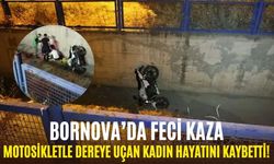 Bornova’da feci kaza: Motosikletle dereye uçan kadın hayatını kaybetti!