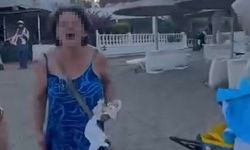 Seferihisar'da plajda gergin anlar: Anne ve kıza yönelik sözlü saldırı kameraya yansıdı!