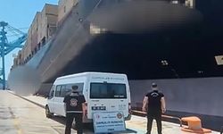 Aliağa'da gemiye baskın! Tonlarca kaçak akaryakıt ele geçirildi