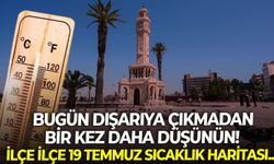 İzmir Pazar günü alev alev! Dışarıya çıkmadan bir kez daha düşünün! İlçe ilçe 19 Temmuz sıcaklık haritası...