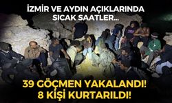 SON DAKİKA İzmir ve Aydın açıklarında sıcak saatler... 39 göçmen yakalandı! 8 kişi kurtarıldı!