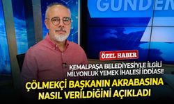 Kemalpaşa Belediyesi'yle ilgili milyonluk yemek ihalesi iddiası! Çölmekçi başkanın akrabasına nasıl verildiğini açıkladı