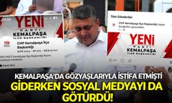 Kemalpaşa’da gözyaşlarıyla istifa etmişti, giderken sosyal medyayı da götürdü!