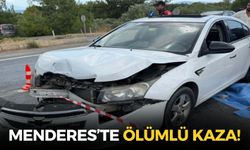 Menderes'te iki otomobil çarpıştı: Emniyet kemeri takılı olmayan sürücü öldü!