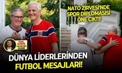 NATO Zirvesi'nde spor diplomasisi öne çıktı! Dünya liderlerinden futbol mesajları