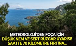 Meteoroloji'den Foça için düşük nem ve sert rüzgar uyarısı!