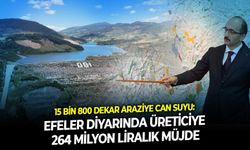 15 bin 800 dekar araziye can suyu: Efeler diyarında üreticiye 264 milyon liralık müjde