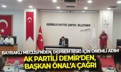 Bayraklı’da deprem riski için önemli adım... AK Partili Demir’den, Başkan Önal’a çağrı: “Harçlar yüzde 50 düşürülsün”