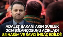 Adalet Bakanıı Akın Gürlek 2026 bilançosunu açıkladı: 84 hakim ve savcı ihraç edildi!
