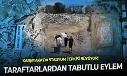 Karşıyaka'da stadyum tepkisi büyüyor! Taraftarlardan tabutlu eylem
