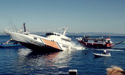 Çeşme açıklarında korku dolu anlar!