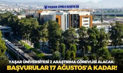 Yaşar Üniversitesi 2 araştırma görevlisi alacak: Başvurular 17 Ağustos'a kadar!