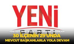 YENİ Parti İzmir'de ilçe yapılanmasını tamamladı: 30 ilçenin 29'unda mevcut başkanlarla yola devam