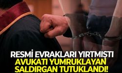 Resmi evrakları yırtmıştı: Avukatı yumruklayan saldırgan tutuklandı!