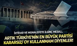 Asal Araştırma'nın anketinde dikkat çeken detay: Kararsız/oy kullanmam diyenlerin oranı zirveye yerleşti