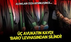Aldıkları ceza kesinleşince: Üç avukatın kaydı 'Baro' levhasından silindi!