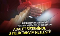 Konkordato, icra-iflas ve e-tebligatta neler değişecek? Adalet sisteminde 3 yıllık takvim netleşti!