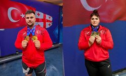 Genç milli halterciler Selahhattin Altın ve Tuana Süren Avrupa şampiyonu oldu