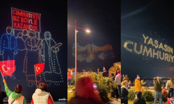 İzmir semalarında Cumhuriyet coşkusu! 1000 drone ile gösteri büyüledi