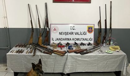 Hacıbektaş'ta silah, mühimmat ve uyuşturucu ele geçirildi!