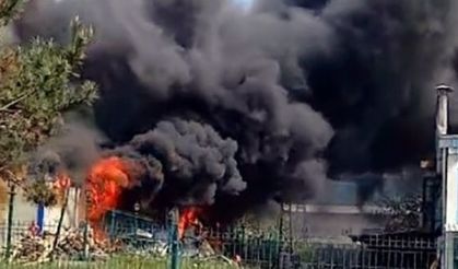 Bartın'da inşaat işçilerinin kullandığı konteynerde yangın çıktı!