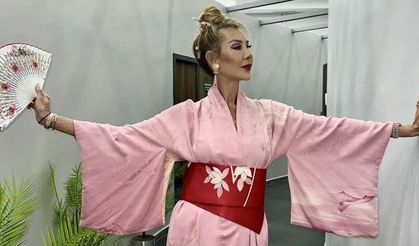 Açılışa kimono ile katılan Gizem Özdilli: 'Benim adım artık Sakura Gizem-San'