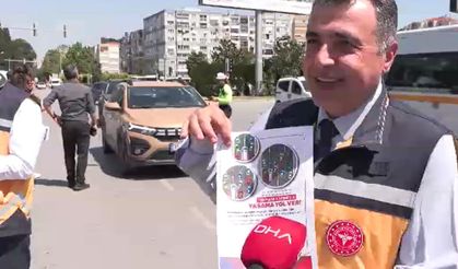 Acil vakalarda ulaşım süresini kısaltmak için İzmir'de sürücülere fermuar sistemi anlatıldı!