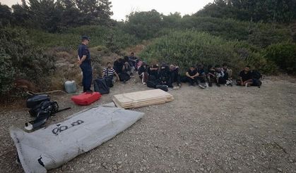 Çeşme’de 16 düzensiz göçmen karada yakalandı!