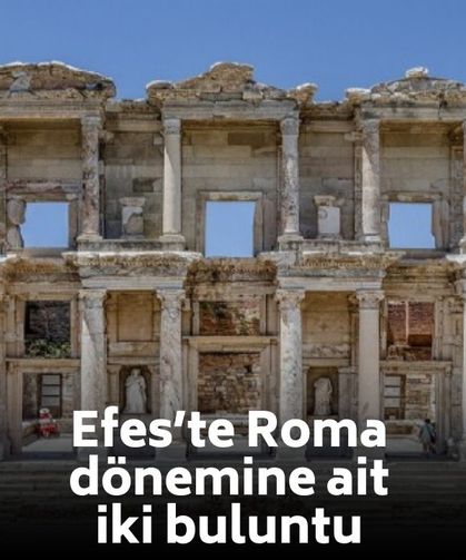 Efes Antik Kenti’nde Roma dönemine ait mermer küvet ve heykel bulundu