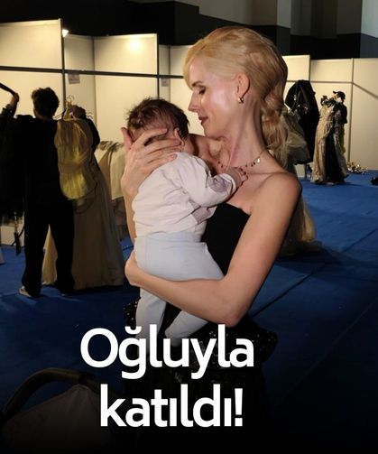 IF Wedding Fashion İzmir’de! Wilma Elles fuara oğluyla damga vurdu