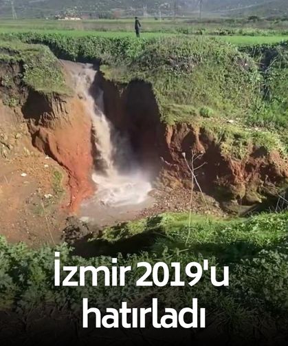 İzmir'de 2019’u hatırlatan manzara! Menderes’te obruk alanı doldu