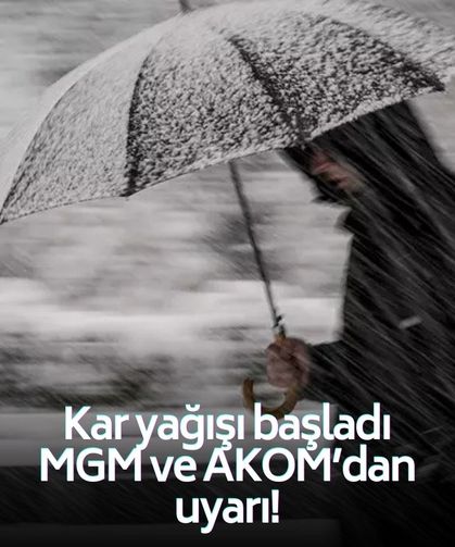 Kar yağışı başladı, vapur seferleri iptal edildi! AKOM VE MGM'den peş peşe uyarılar!