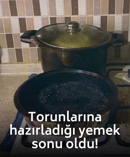 Manisa'da ocakta unutulan yemek felaket getirdi