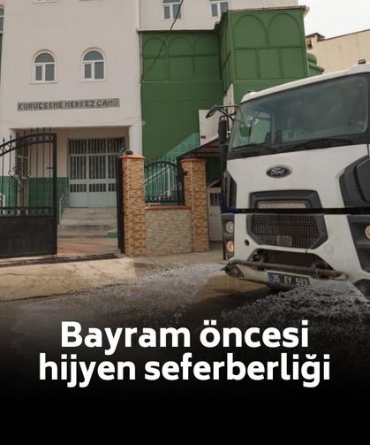 Buca'da bayram öncesi ibadethanelerde hijyen seferberliği!