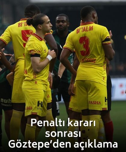 Göztepe'den Kocaelispor maçındaki son dakika penaltı kararına tepki!